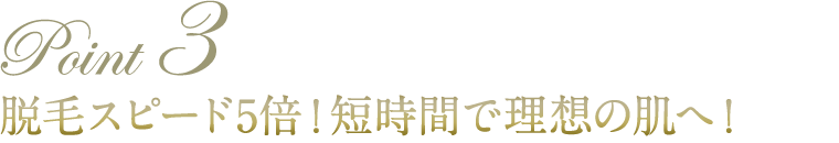 脱毛スピード5倍!